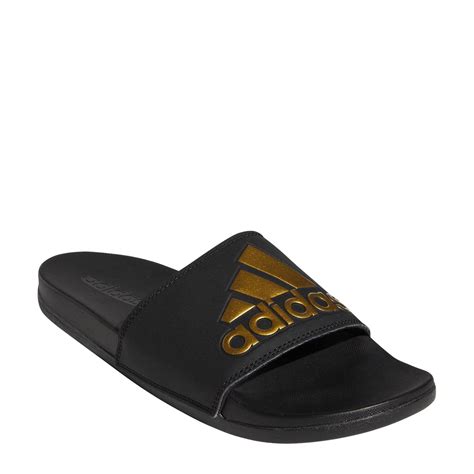 adidas slippers heren zwart goud|adidas club slippers.